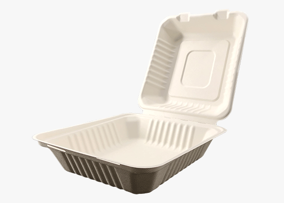 產(chǎn)品名稱: 泰國工廠大量現(xiàn)貨供應：紙漿模塑餐具; 8寸鎖盒 型號1